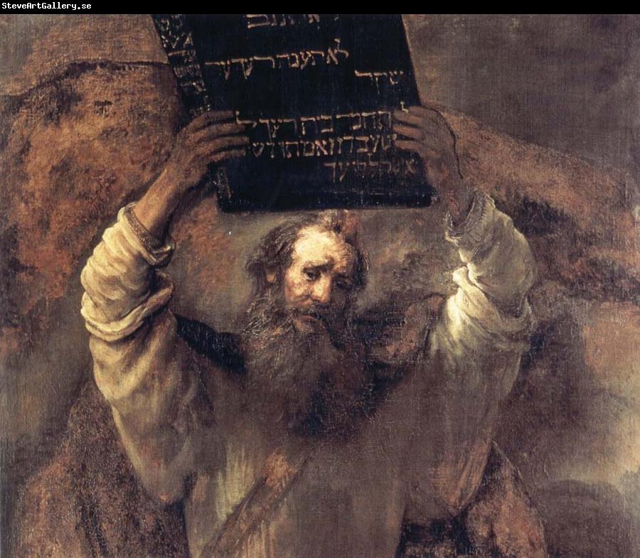 REMBRANDT Harmenszoon van Rijn Moses with the Tablets of the Law